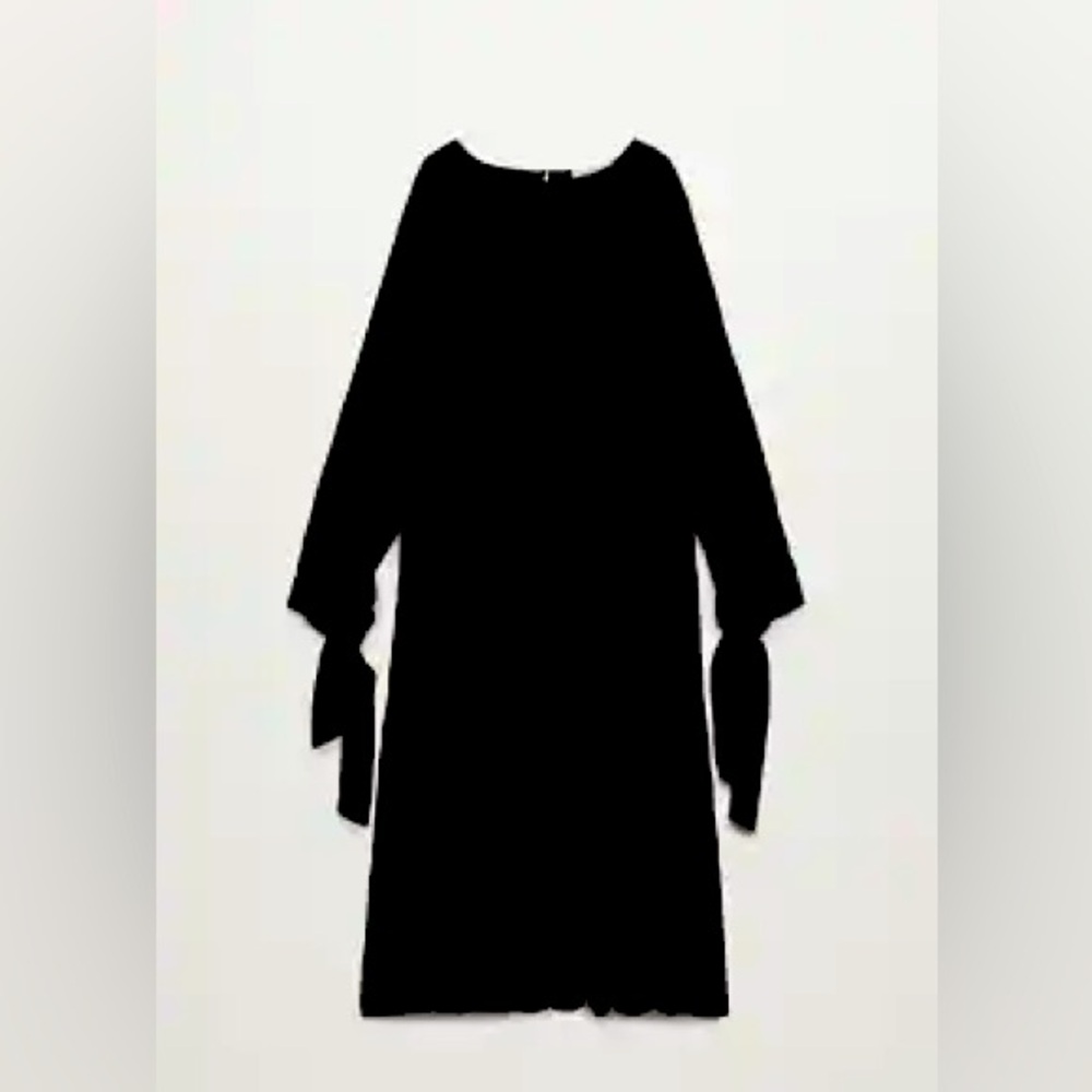 NWT MANGO Creased dress, size 10, black - Picture 4 of 4